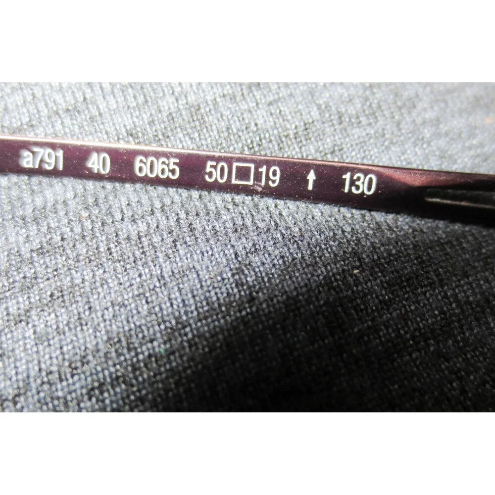 Adidas a791 40 6065 Burgundy Semi Rimless Rectangular Eyeglasses Frames